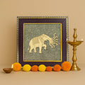 7 Trunk Elephant - Airavata on Raw Pyrite Frame