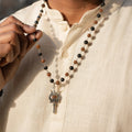 Divya Raksha Mala With 5 Mukhi Trishul Pendant