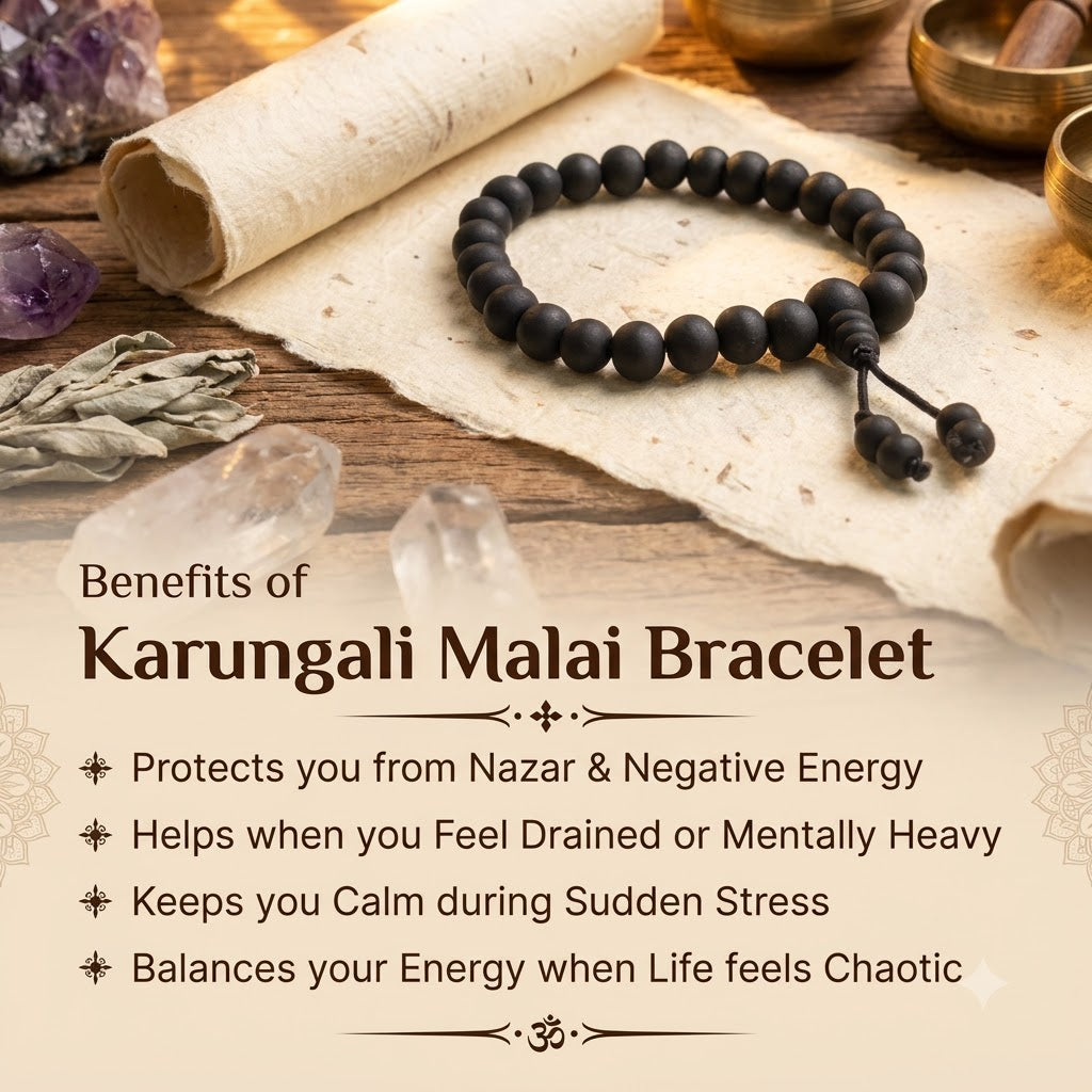 Karungali Malai Bracelet 8mm ( Govt. Certified)