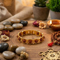 Gold-Plated 5 Mukhi Rudraksha Bracelet