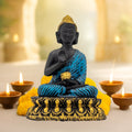 Blue Meditating Buddha Murti